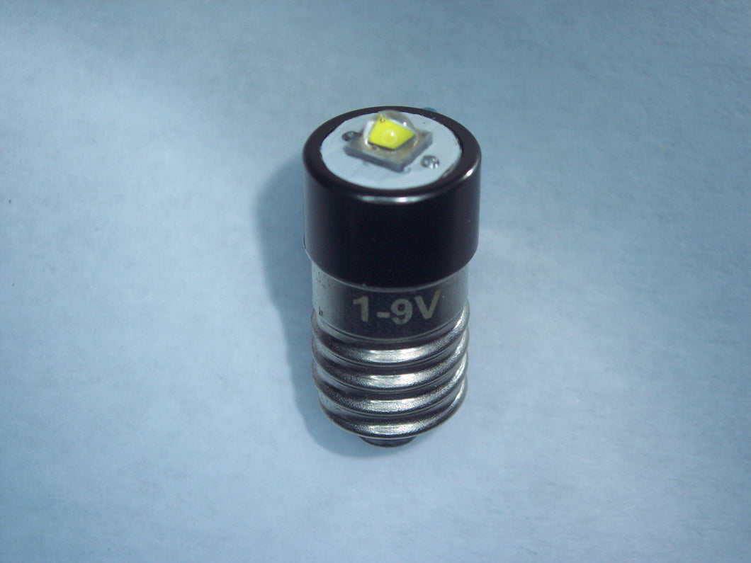 5.0W CREE Positive Earth LED E10 Bulb for (1 to 6) Cell Flashlights 1.5 - 9V