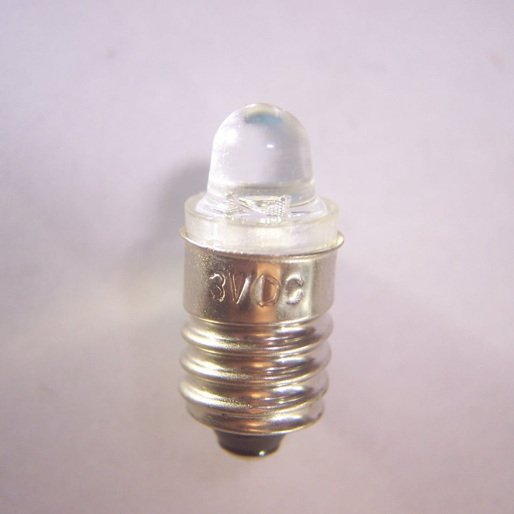 Epistar LED 0.5W E10 Screw Lens Bulb 3V .02A for 2-Cell Replacement for:  222