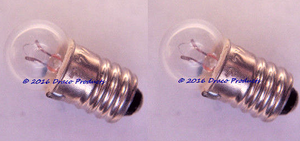 2X Set  Miniature E10 Bulb #13 Screw Bulb lamp for 3.7-Volt 0.3A 3D or Battery