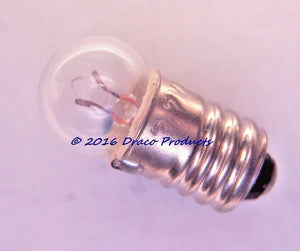 2X Set  Miniature E10 Bulb #13 Screw Bulb lamp for 3.7-Volt 0.3A 3D or Battery